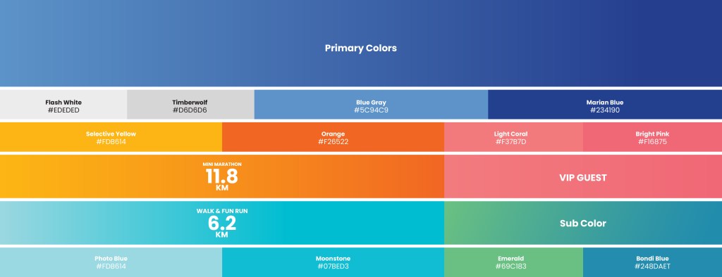 SUT mini marathon 2024 - Color Pallette