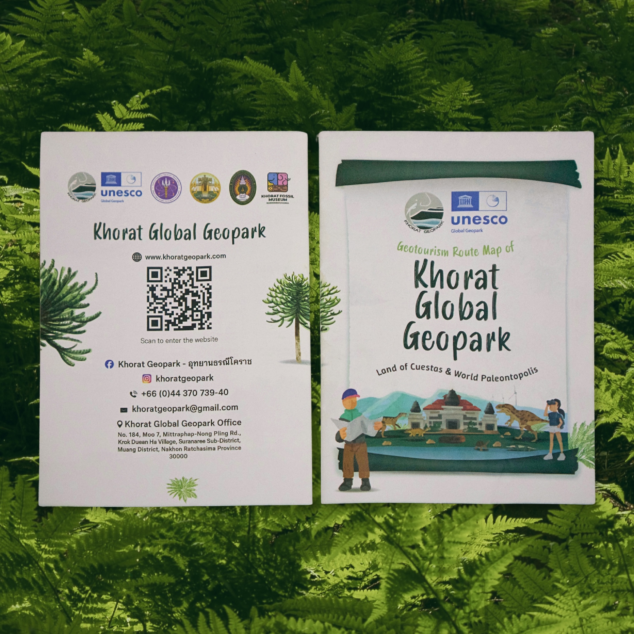 Geotourism Routes Map of Khorat Geopark Map Cover Front and Back