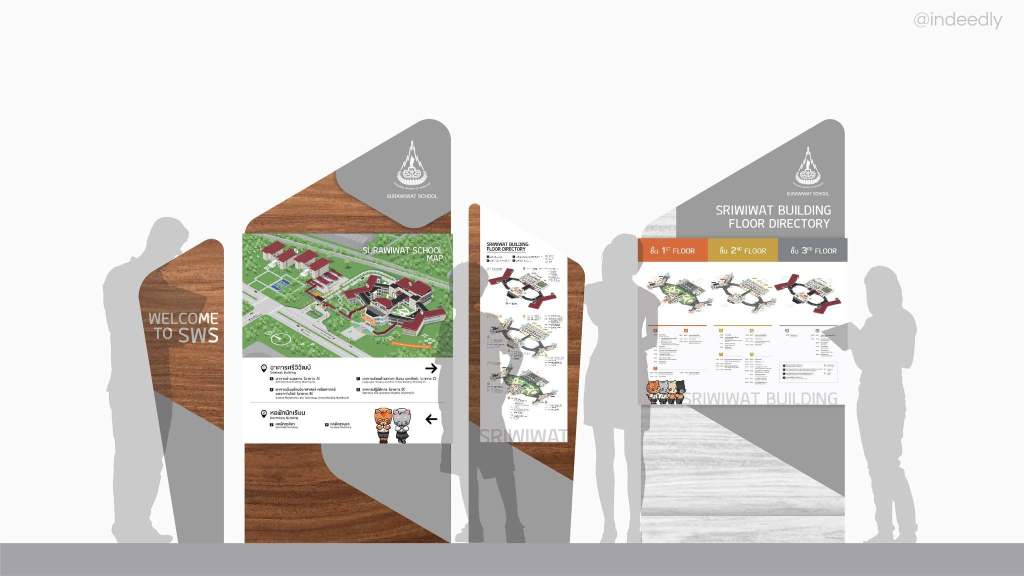 Isometric 3D map illustration of Surawiwat School, Suranaree University of Technology (SUT) campus layout and buildings